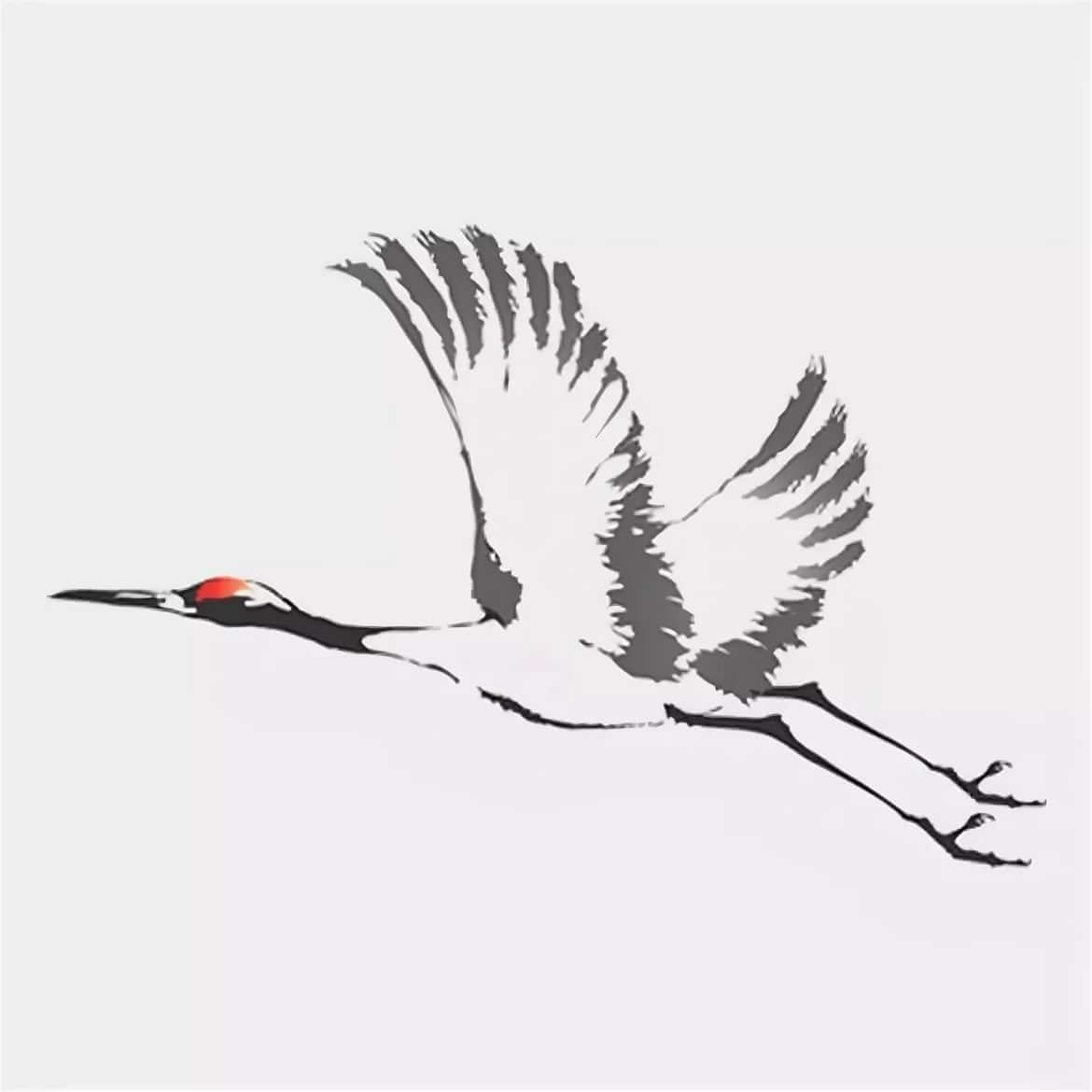 Журавль в разных позах