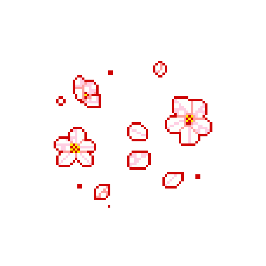 Пиксельные цветочки