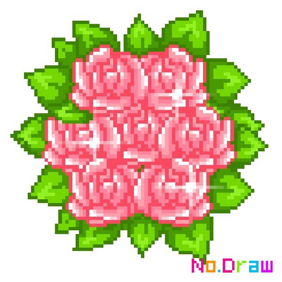 Цветочек по пикселям