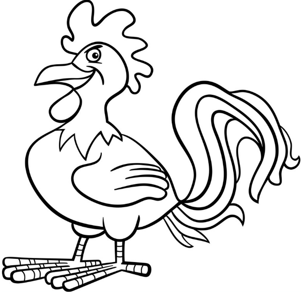 Трафарет петуха