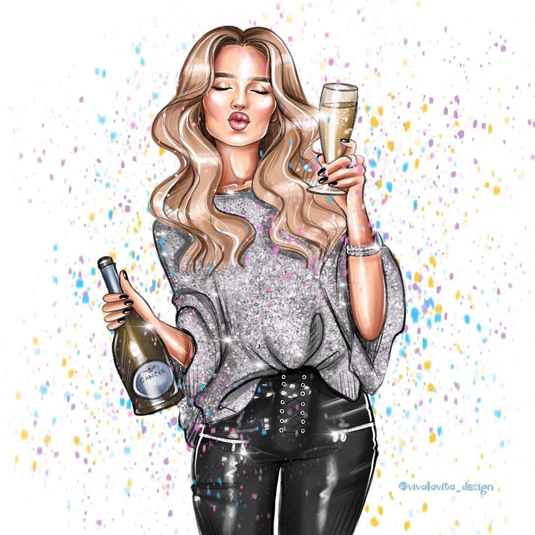 Модные иллюстрации девушек