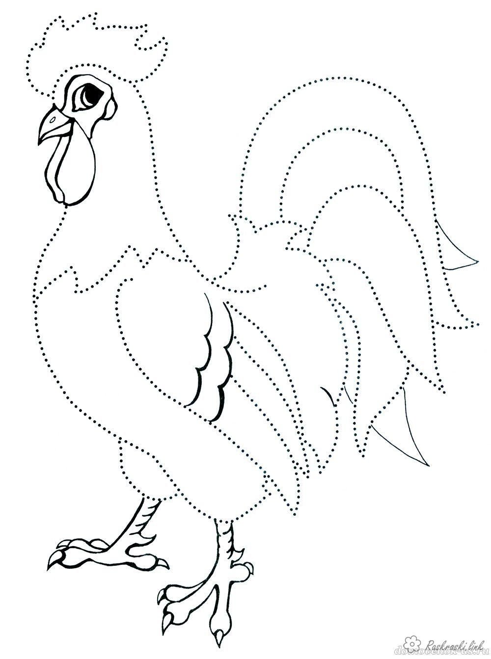 Петух рисунок для детей