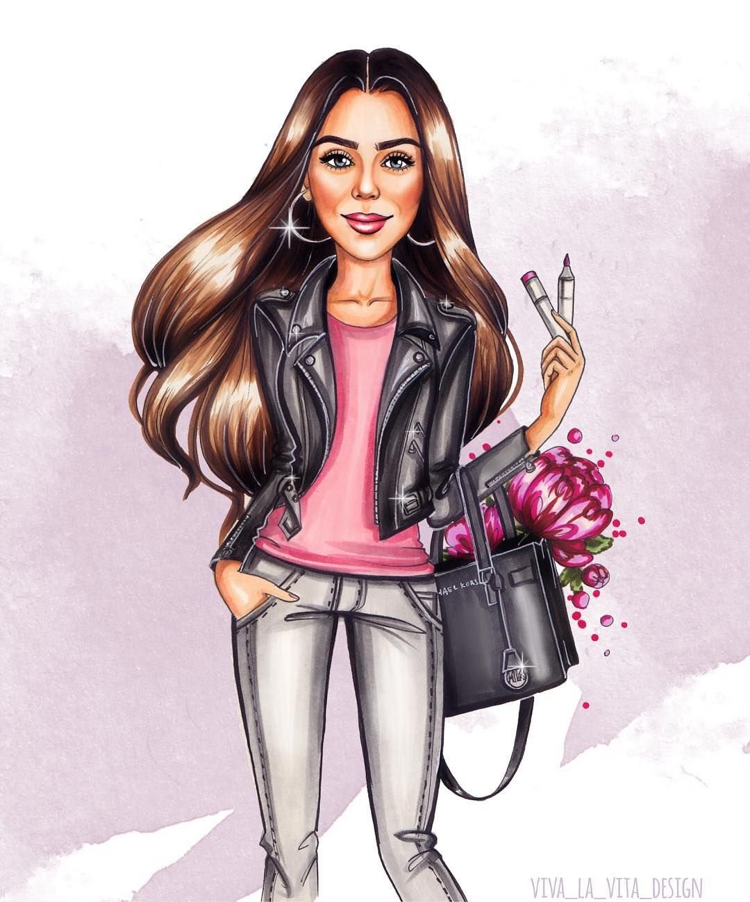 Иллюстрации стильных девушек