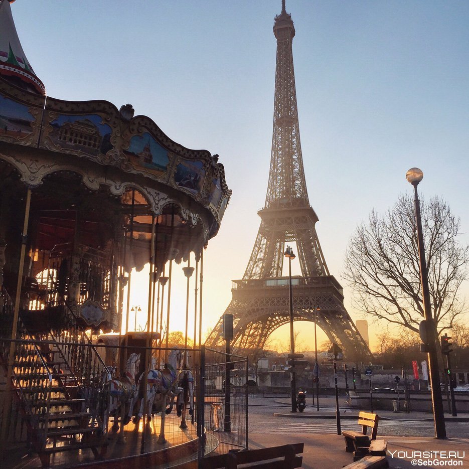 Эйфелева башня река сена