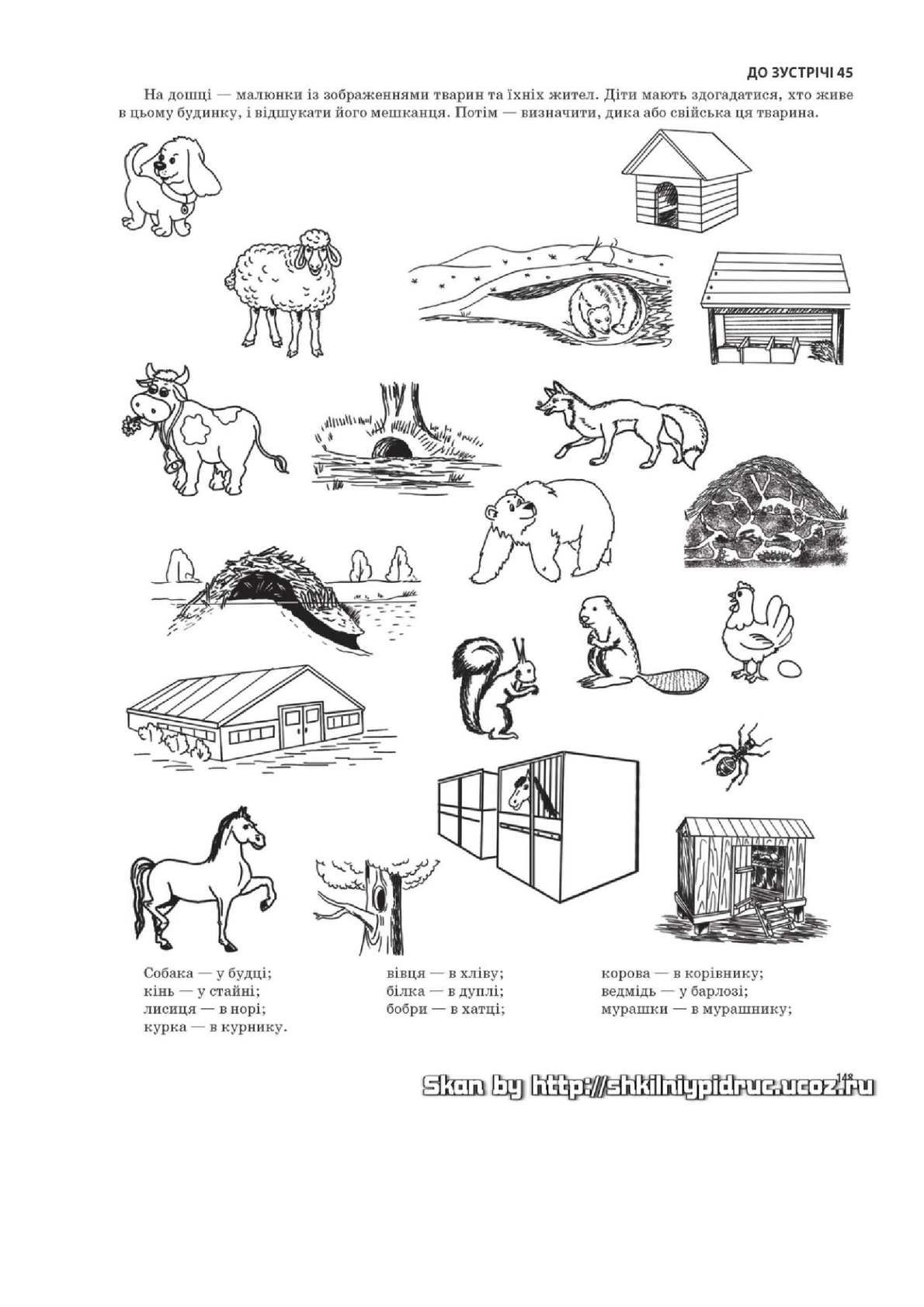 Домики животных для детей