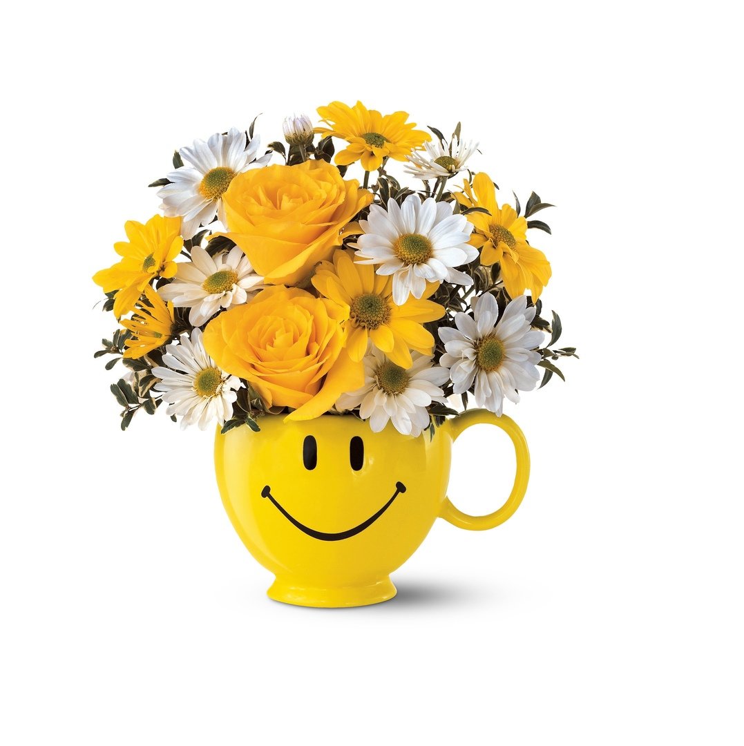 Доброе утро Кружка с улыбкой цветы