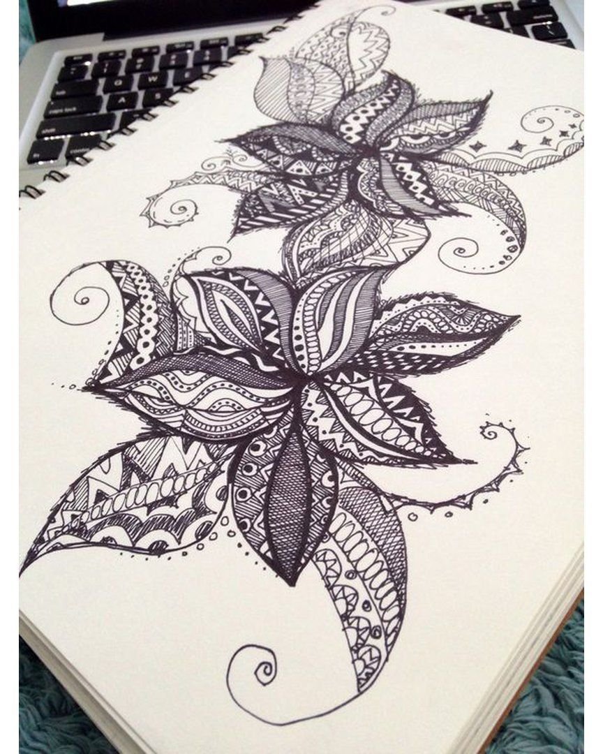 Зентангл Лилия