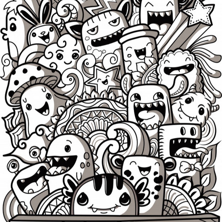 Дудлинг монстрики