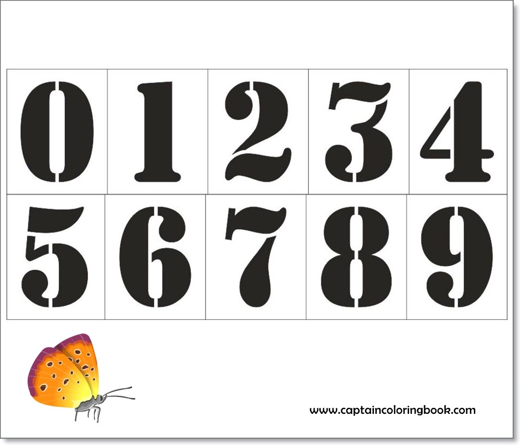 Трафареты цифр для вырезания