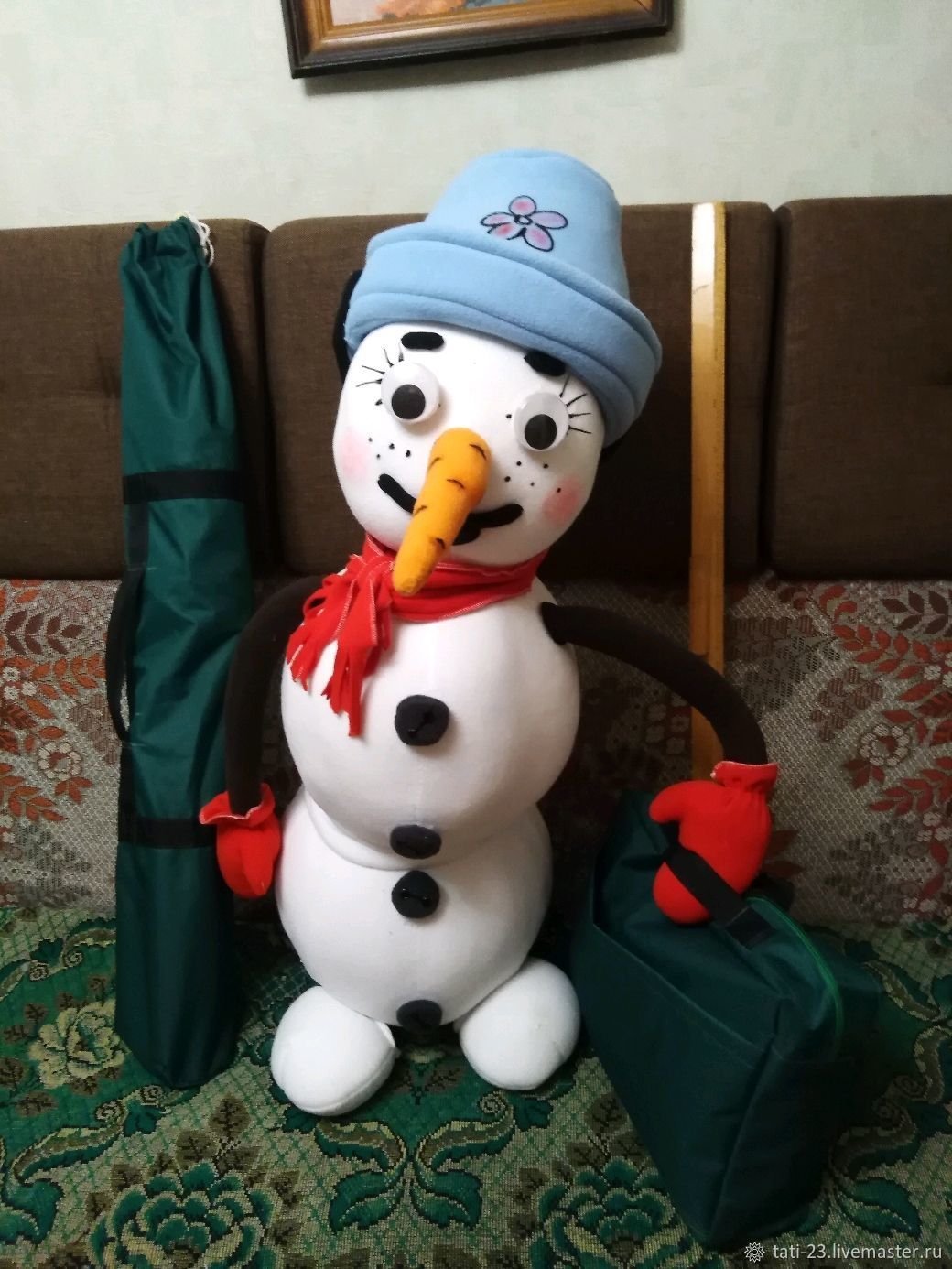 Снеговик папье маше