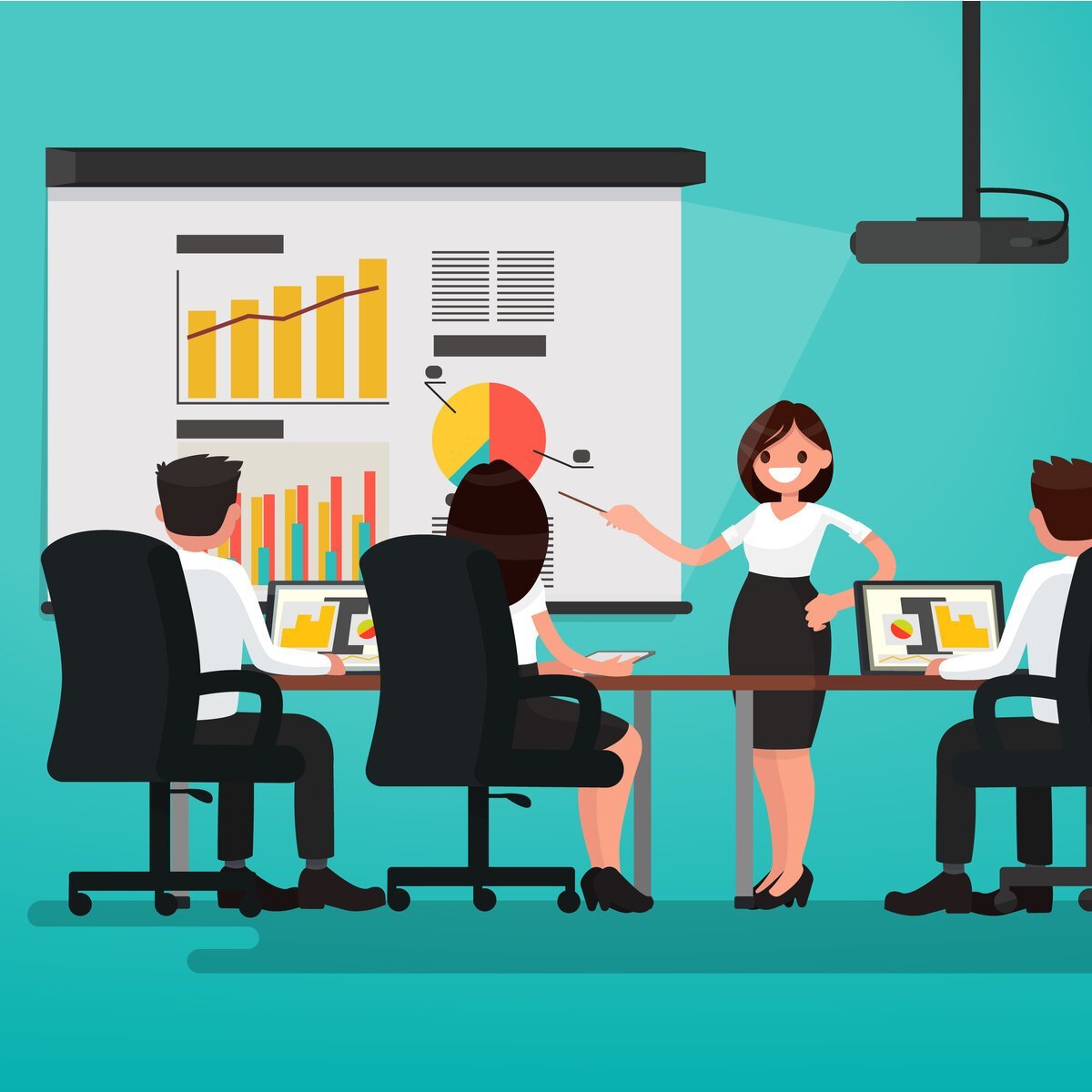 Люди офис Графика