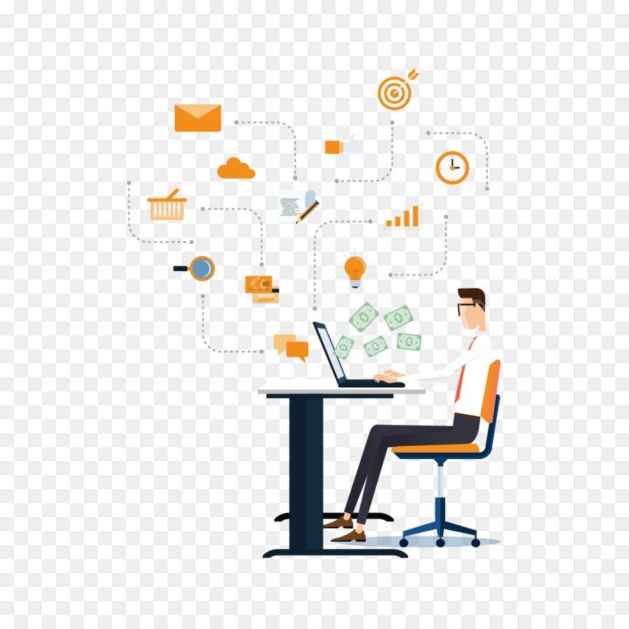 Офисный работник иллюстрация