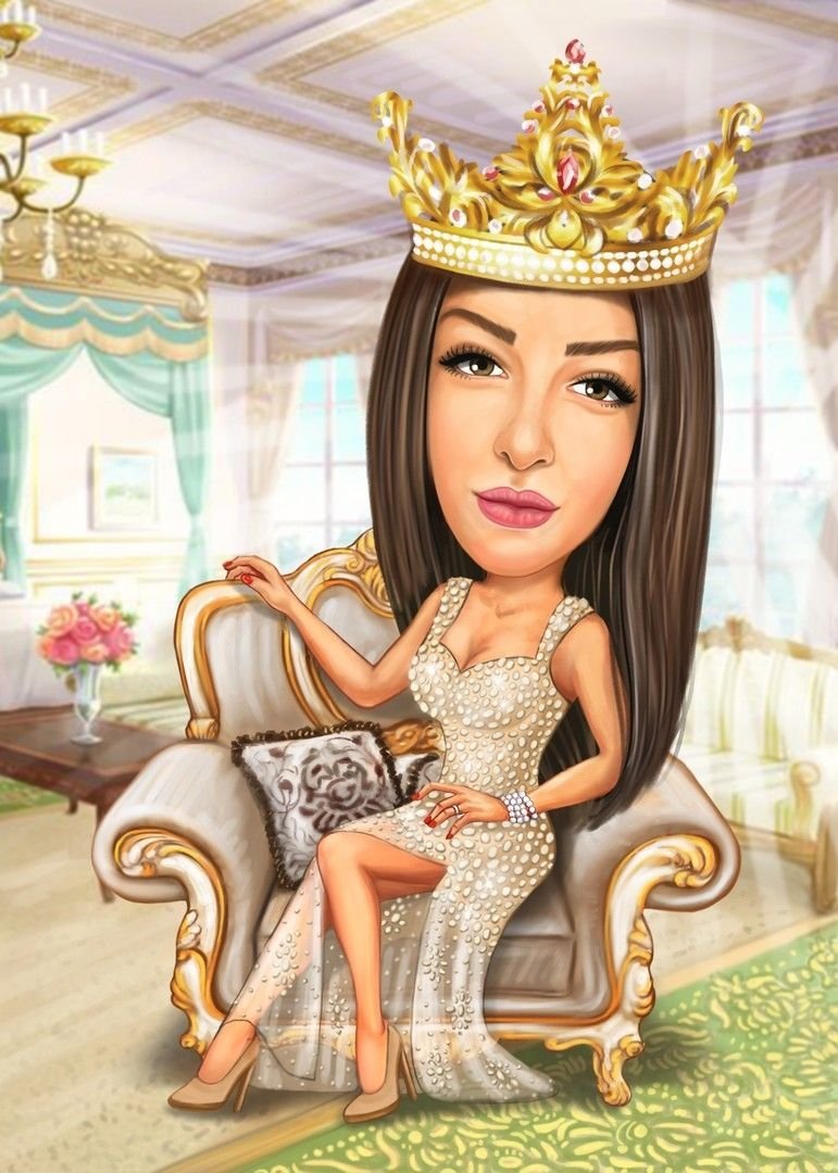 Шарж девушка