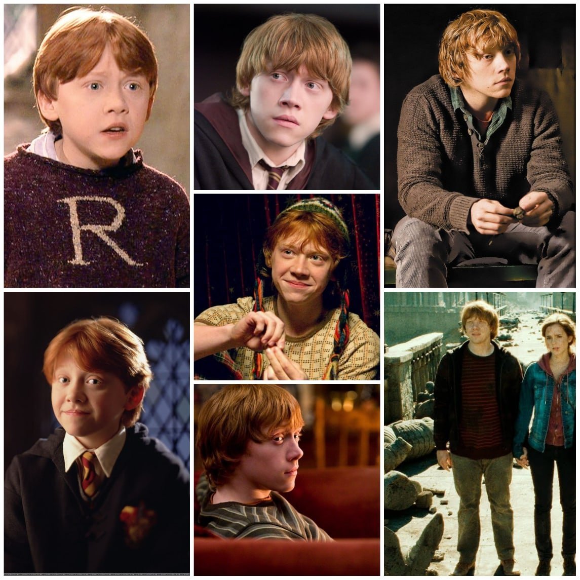 Эстетичный портрет Рона Уизли по клеточкам