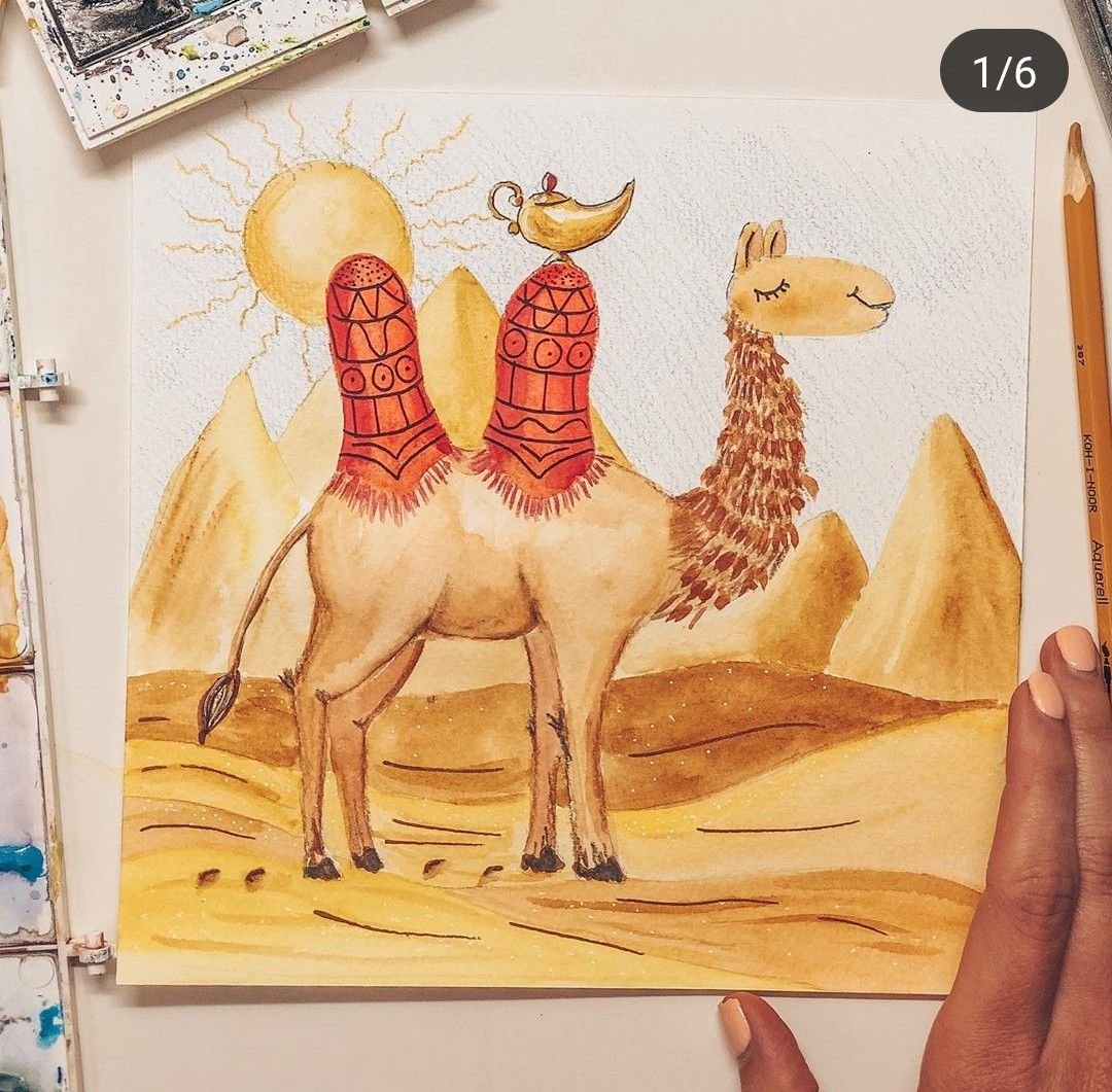 Верблюд мультяшный без фона