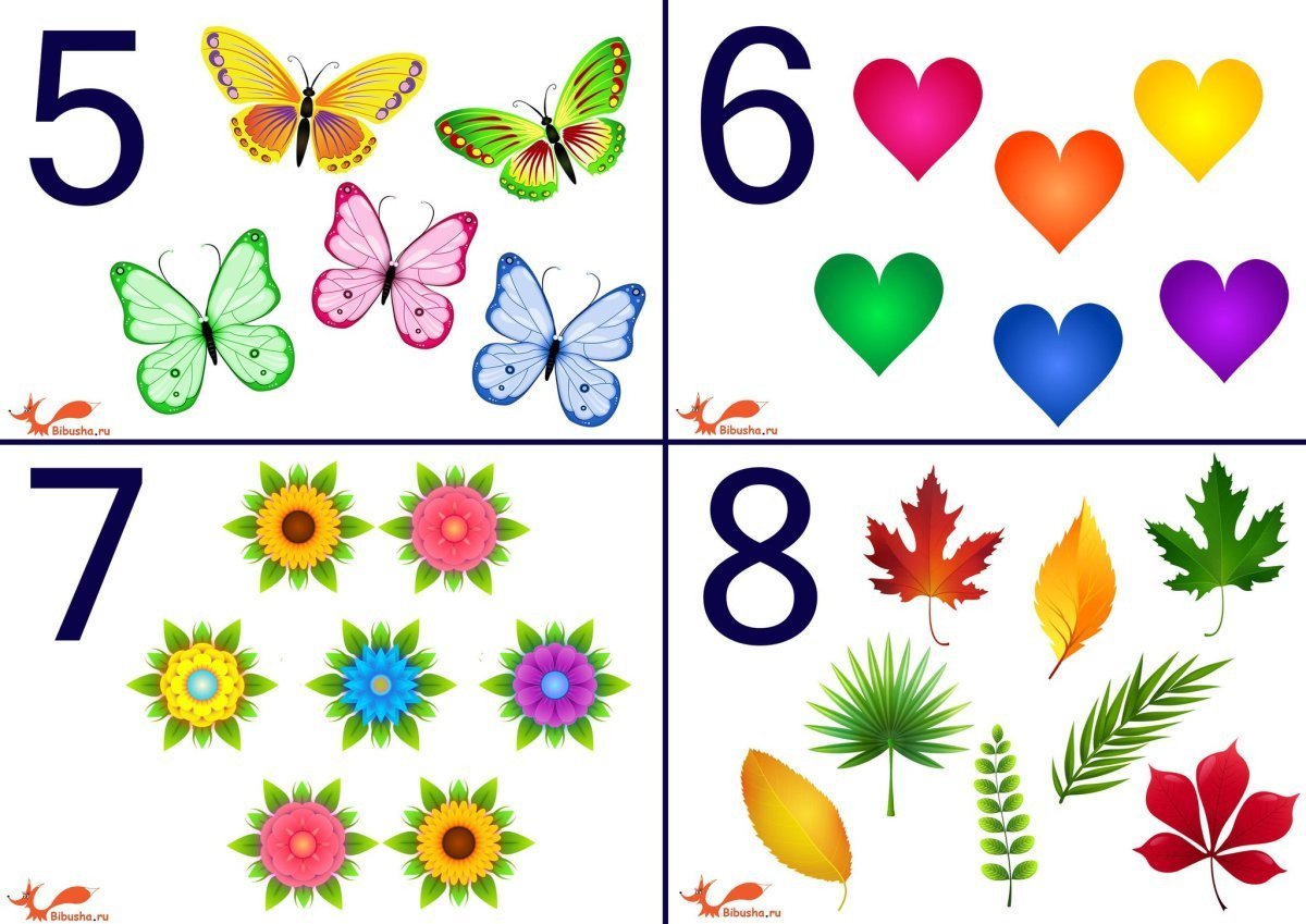 Цифры красивые для детей карточки