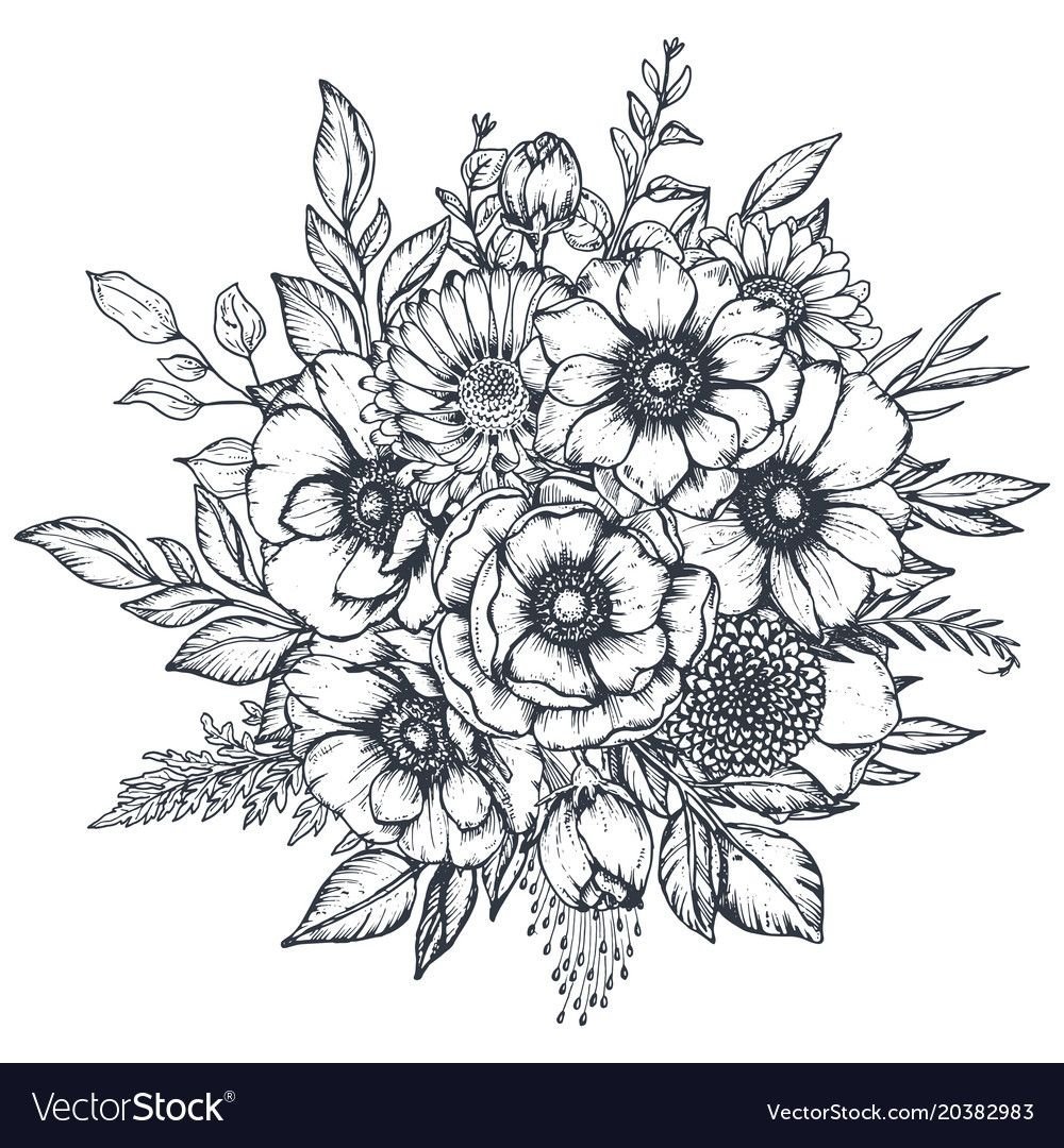 Цветы. Раскраска