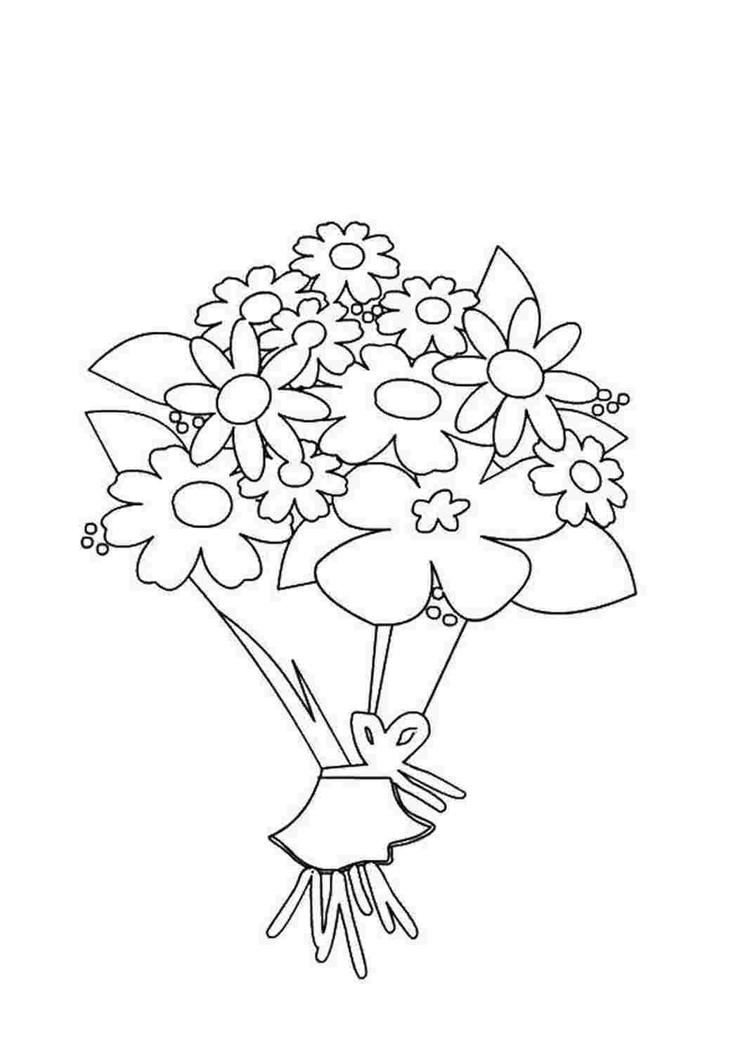 Букет лилий в черно белом