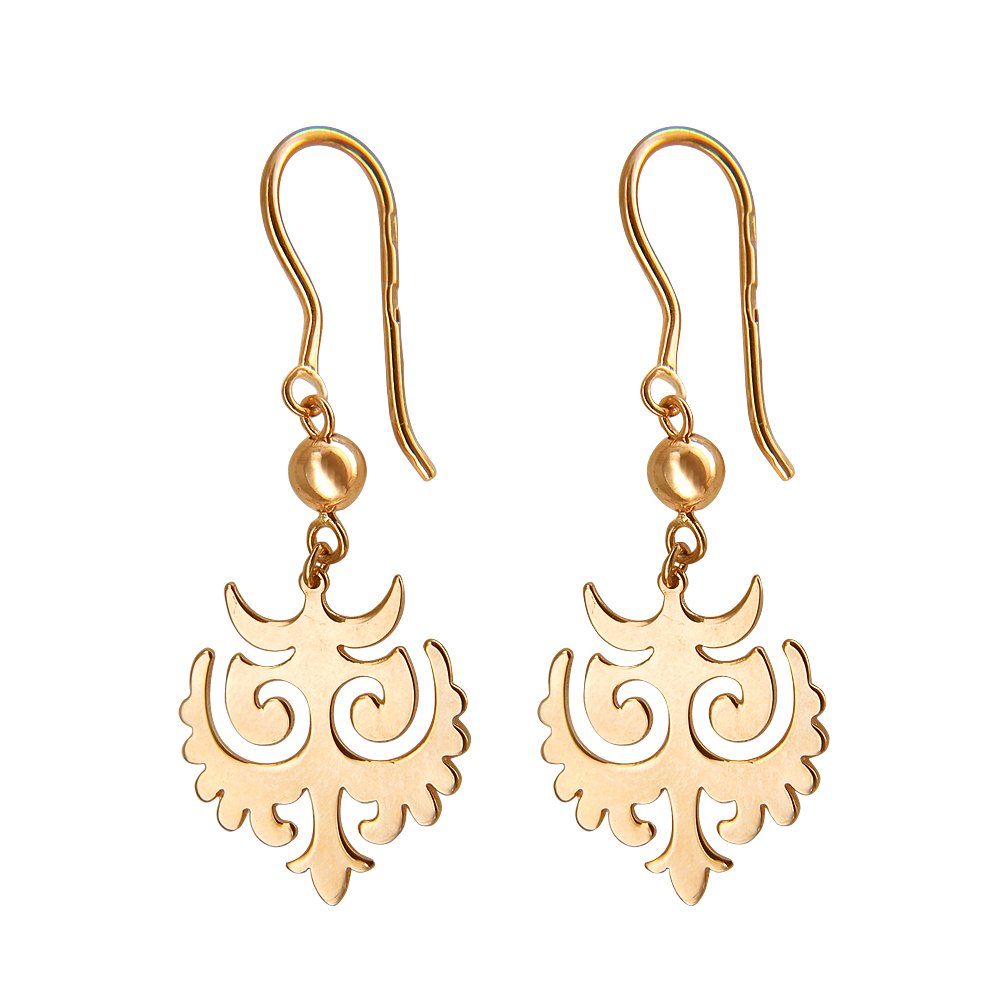 Серьги Эстет золото ажурные