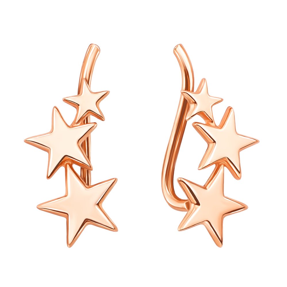 Серьги каффы звездопад