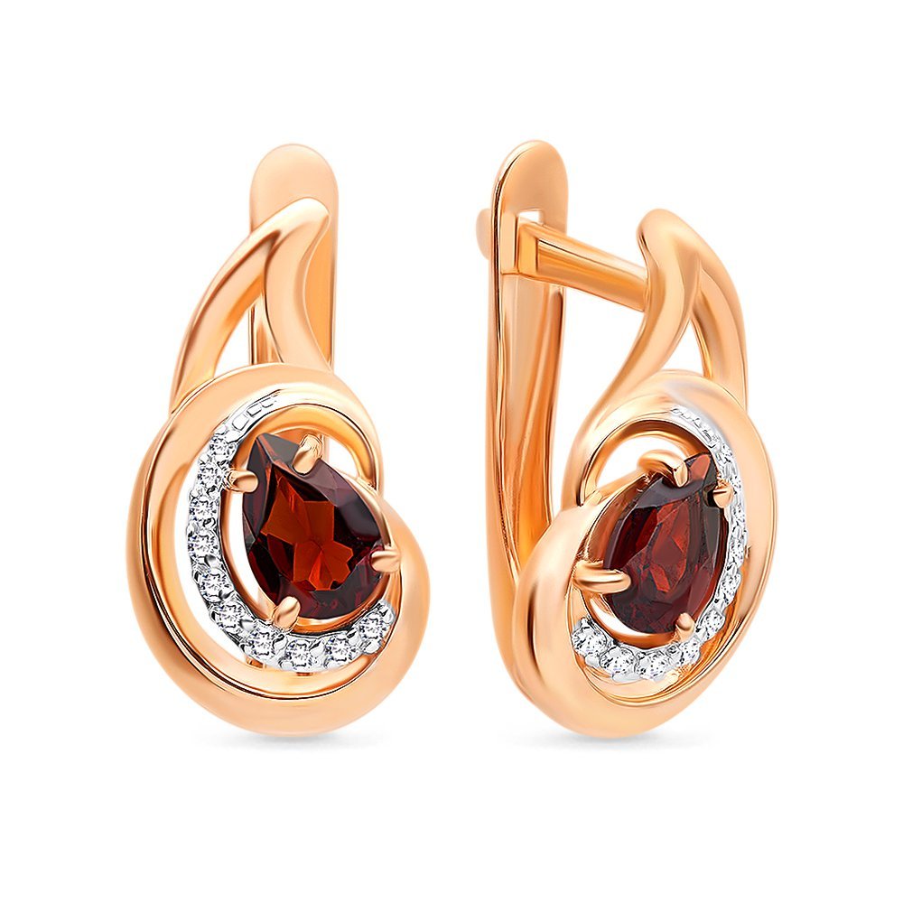 Золотой серьги 585 Планти