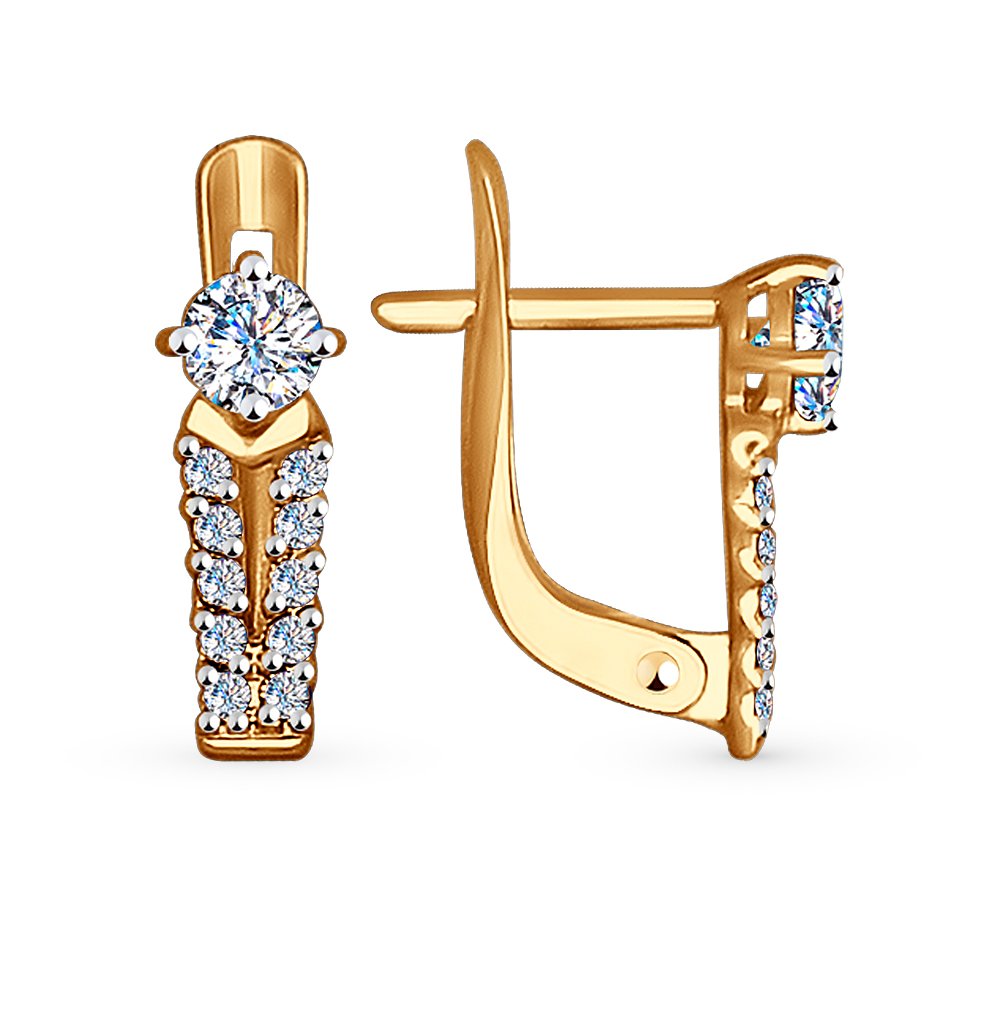SOKOLOV серьги из золота с фианитами 027457