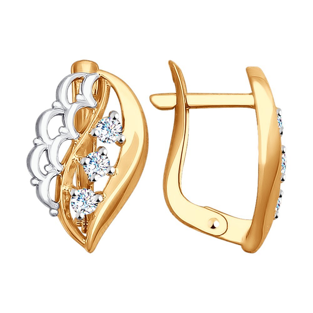 Соколов серьги золото с фианитами золото 585