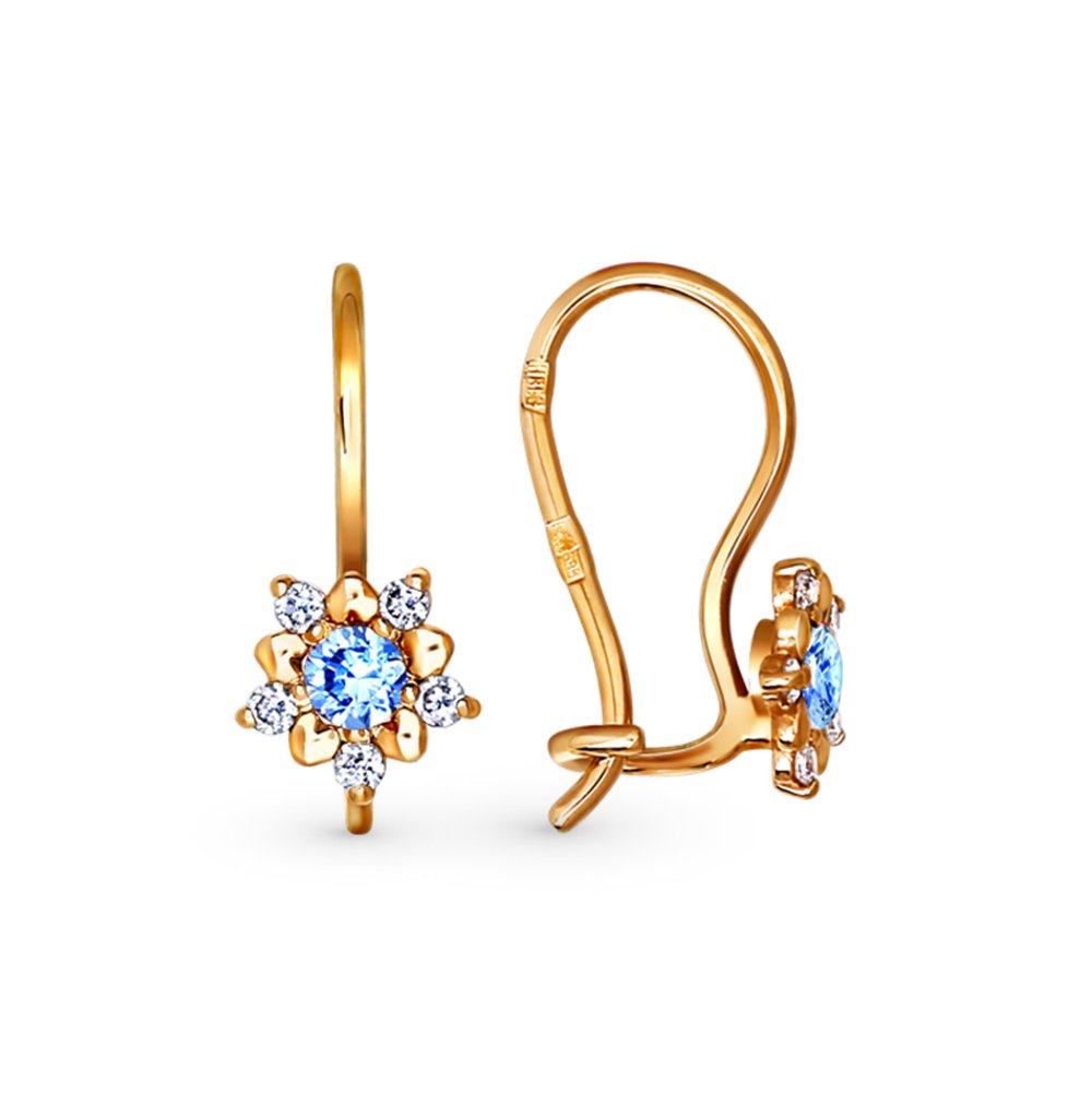 Сережки золотые 585