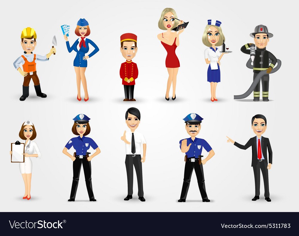 Человечки в виде профессий