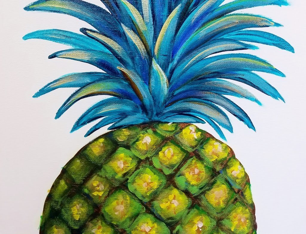 Ананас фломастерами
