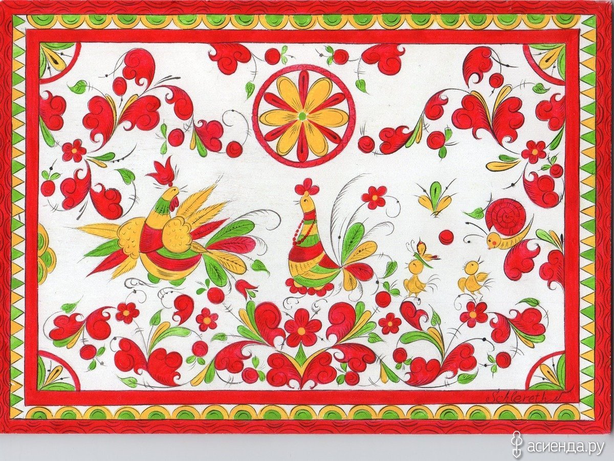 Круглова народная роспись Северной Двины