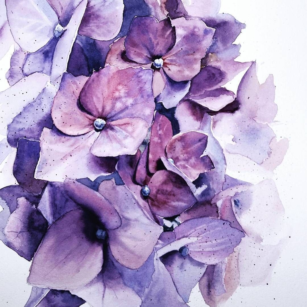 Фиолетовые рисунки маркерами