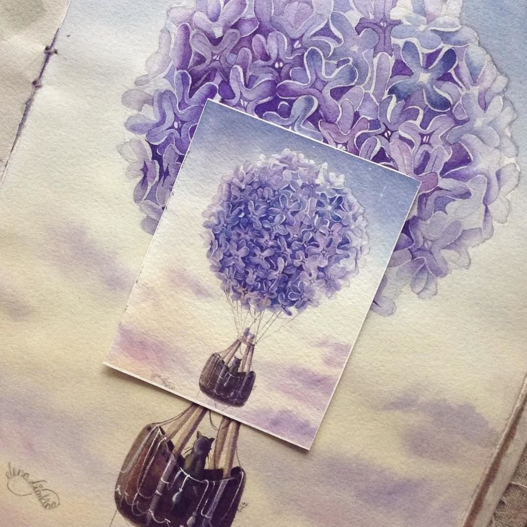 Срисовка фиолетовых волос