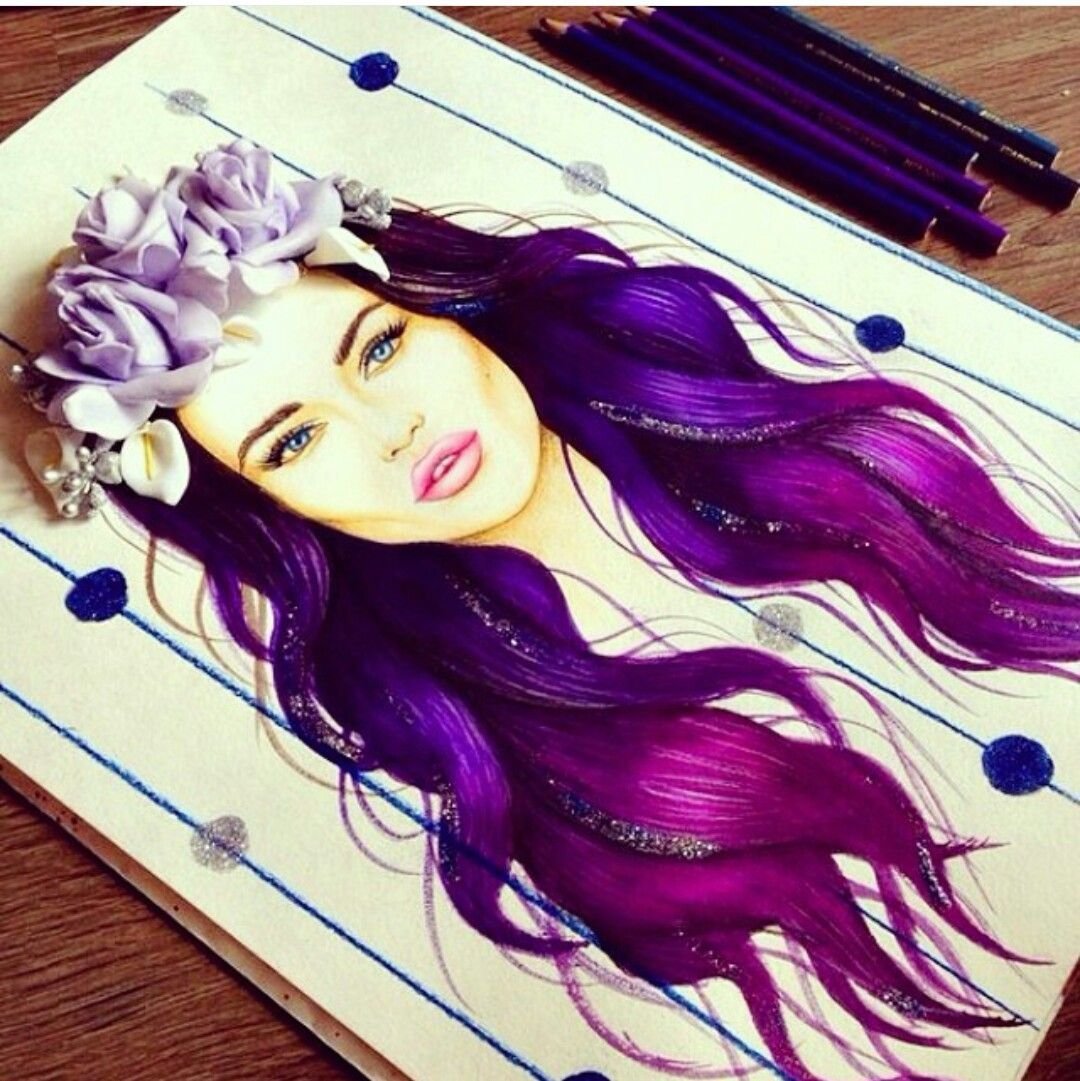 Яркие прически рисунки