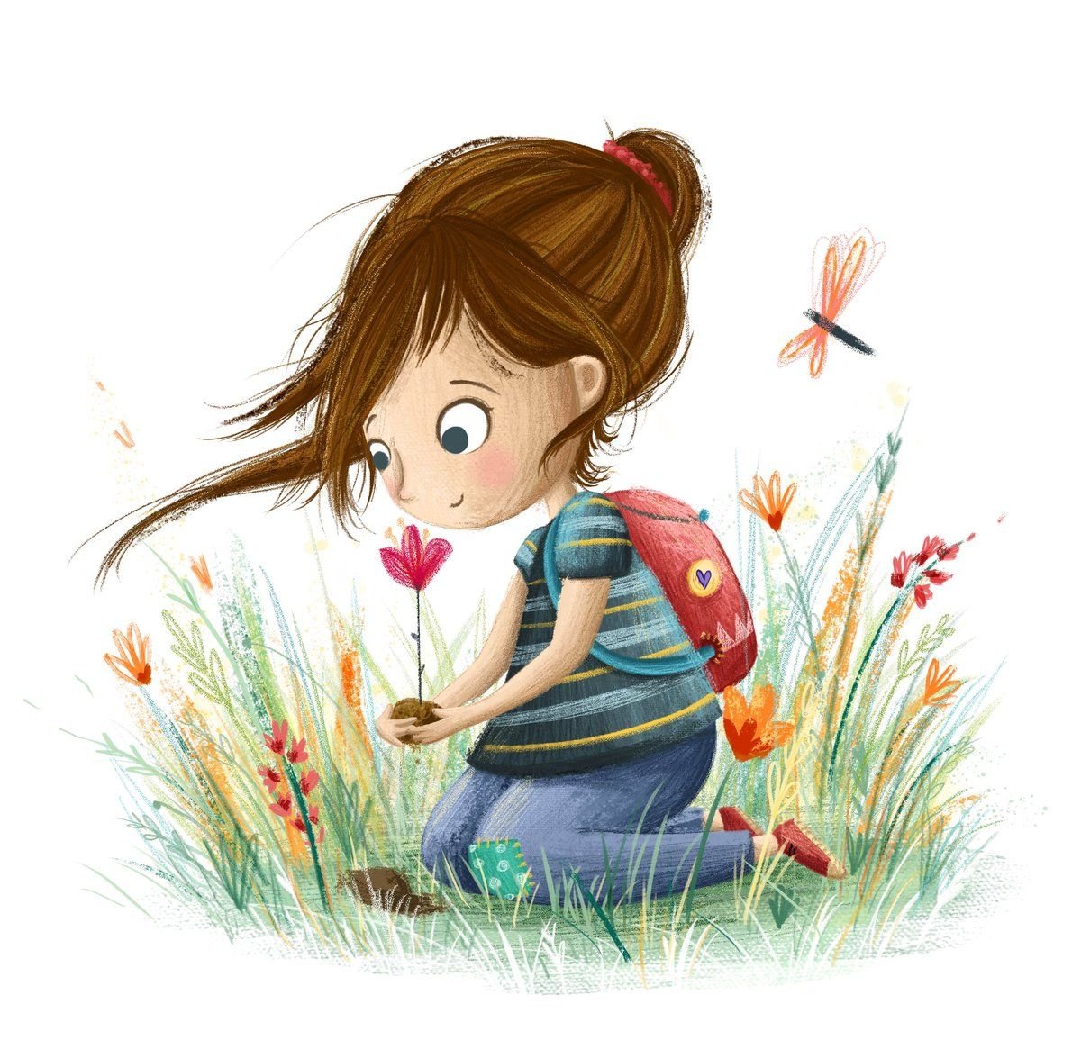 Девочка на прозрачном фоне