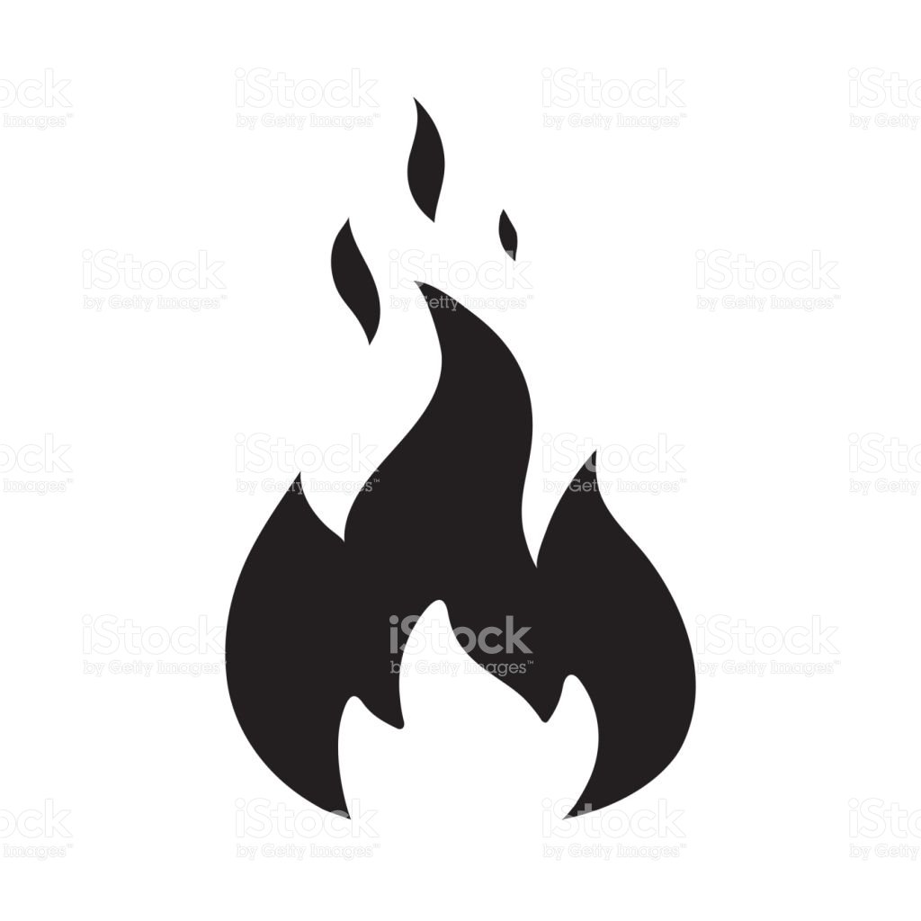 Черно белая Графика пламя огня