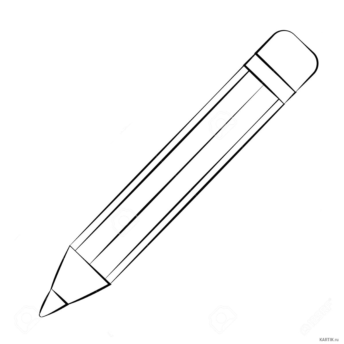 Контурные рисунки карандашом