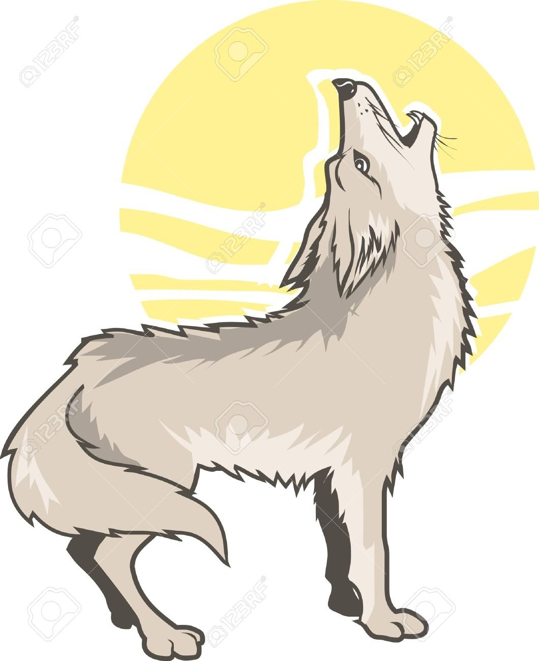 Волк воет для детей