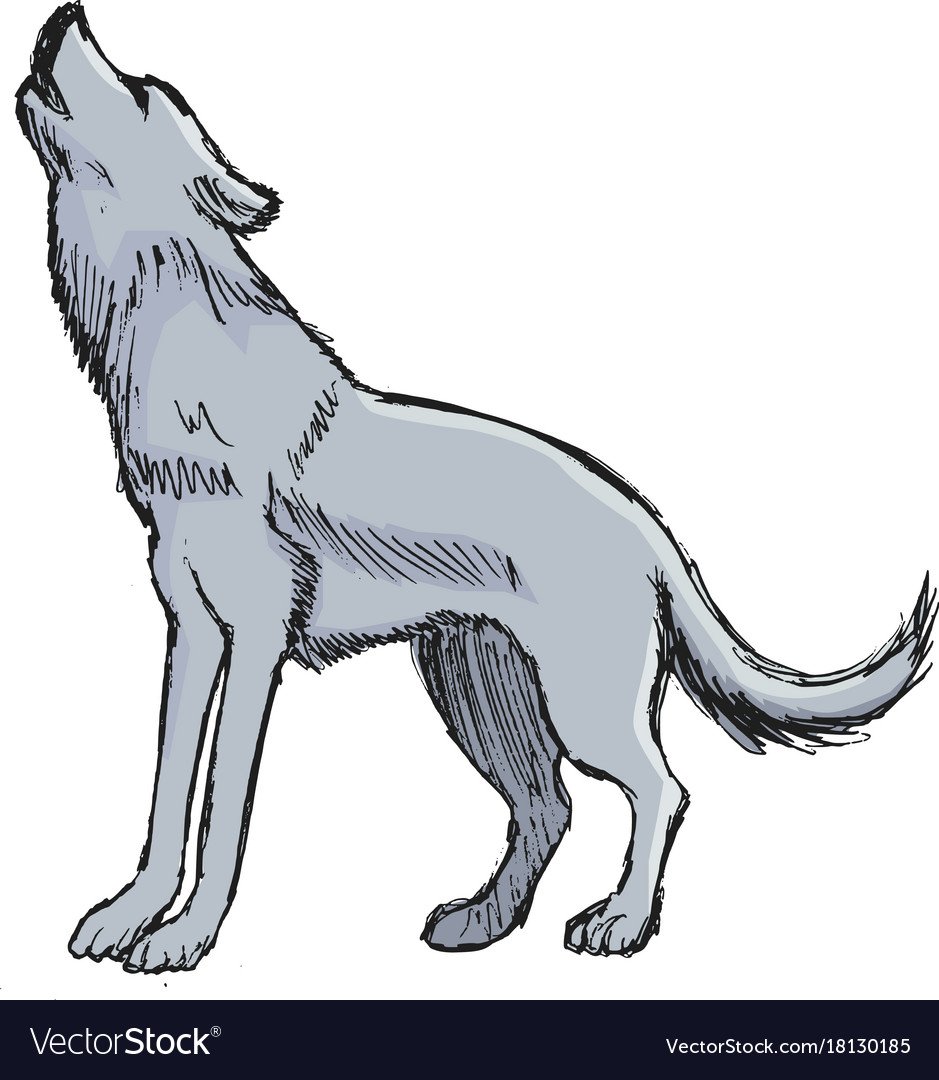 Волк воет для детей