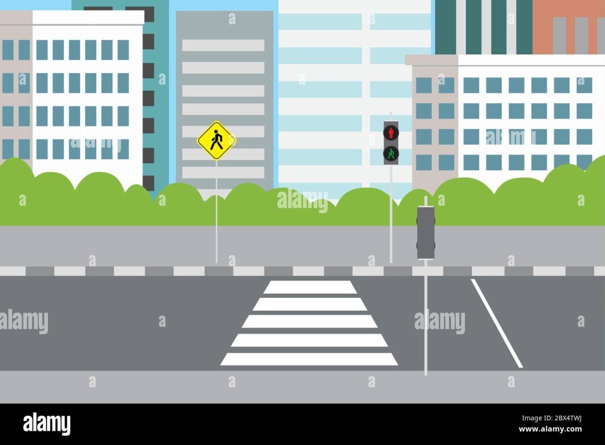 Переходить дорогу по пешеходному переходу