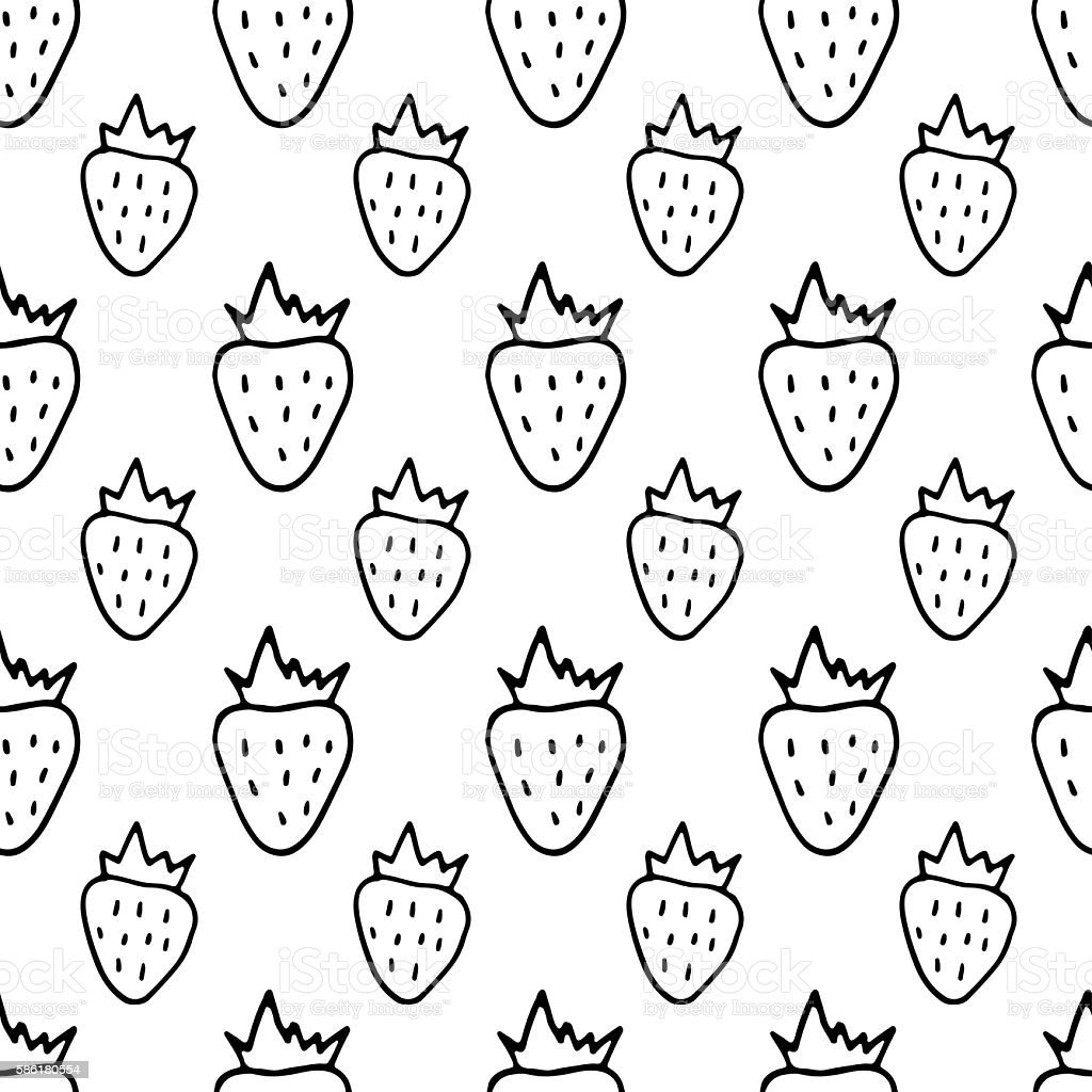 Раскраска клубники в шаре