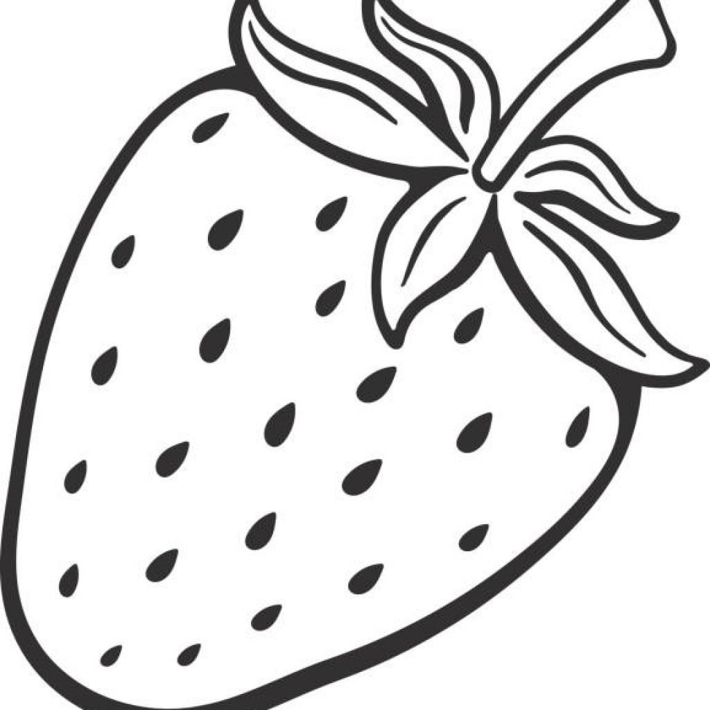 Клубника эскиз контур
