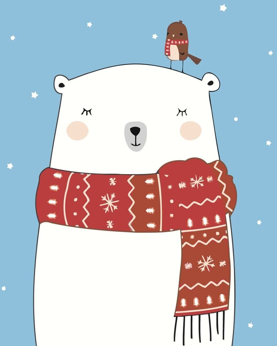 Открытки на новый год акварелью