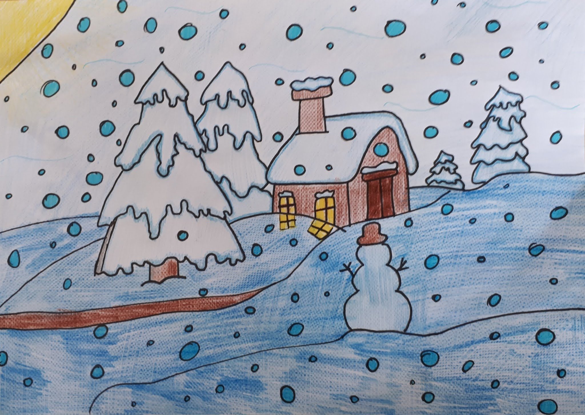 Зимние картинки легко. Зима рисунок. Зимние рисунки для срисовки. Рисование на зимнюю тему. Зимний пейзаж для детей.