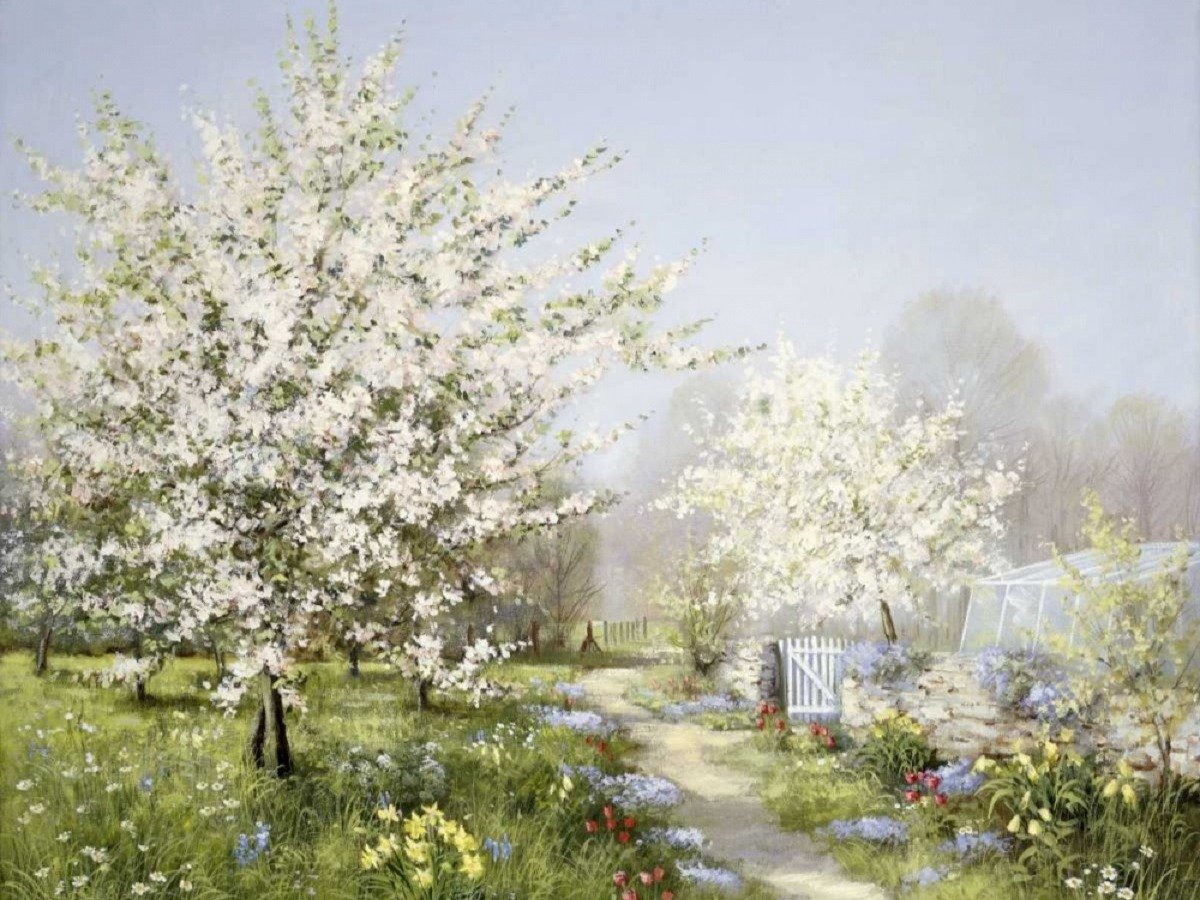 "Сад с цветущими абрикосами" 1888г.