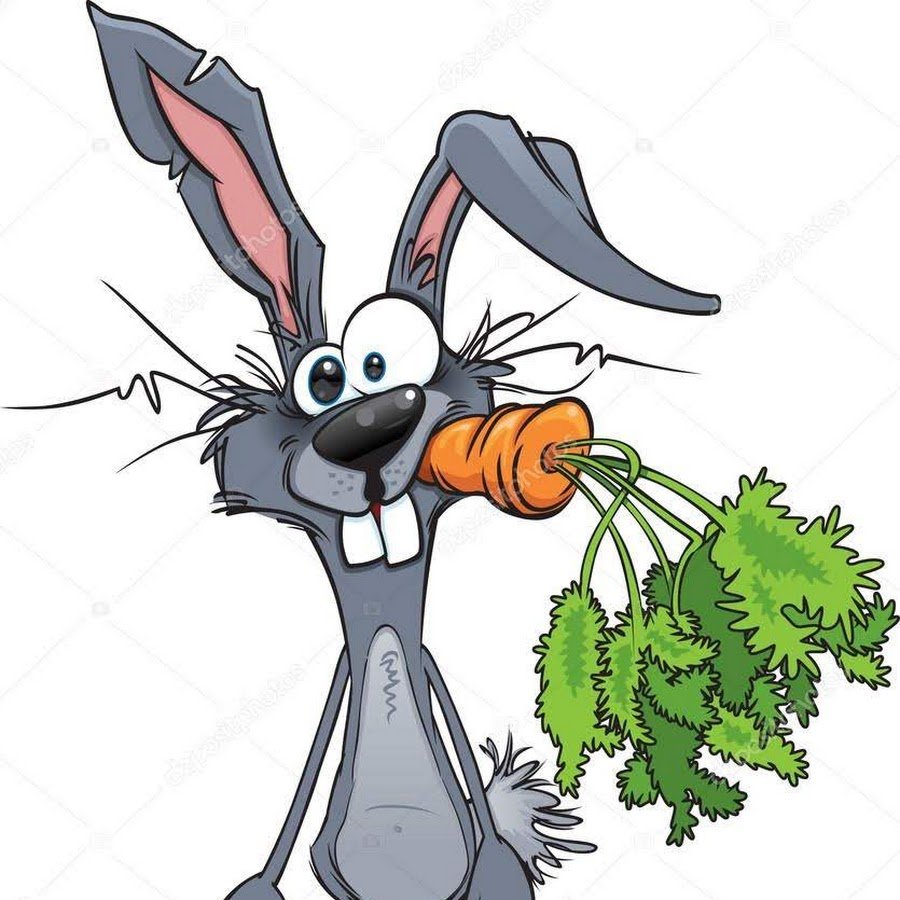 Мультяшные смешные зайцы