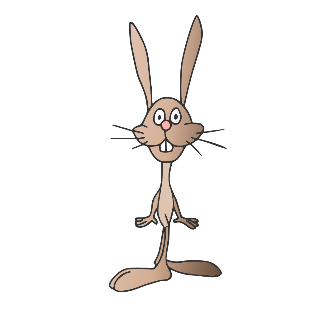 Смешной мультяшный заяц