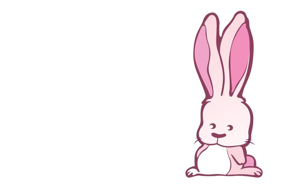 Розовый фон с зайчиками