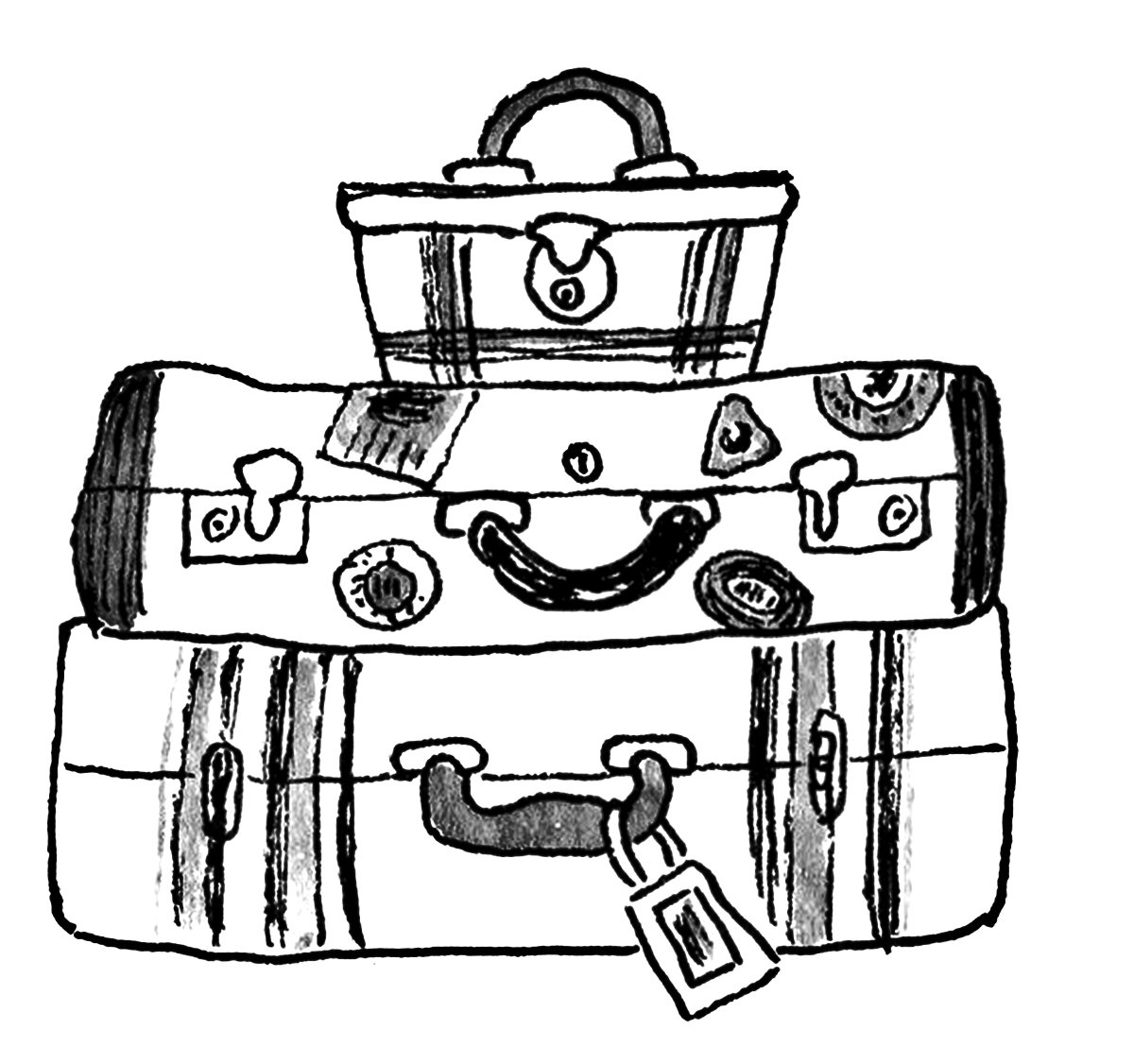 Багаж раскраска