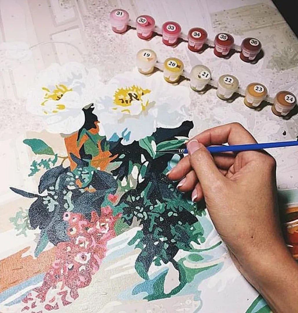 Рисование на холсте по цифрам